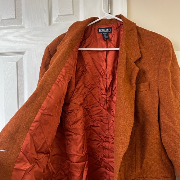 Vintage Lands’ End Women’s Blazer Wool Blend 18 Tall - Picture 4 of 6